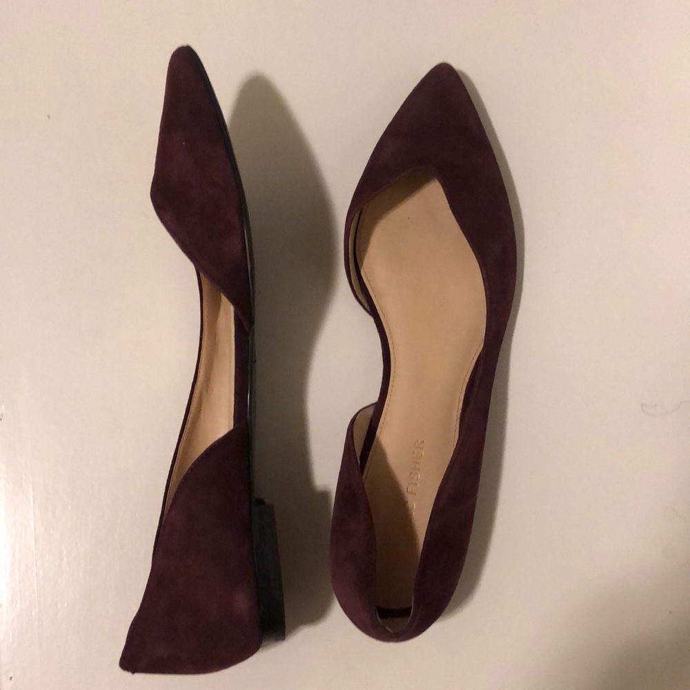 Marc Fisher suede maroon flats